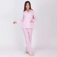 诺尔健全棉钳线妈咪哺乳衫白底紫红花M/160/84AN8204