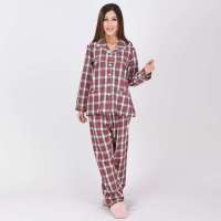 诺尔健全棉色织钳线妈咪哺乳衫红白格M/160/84AN8205