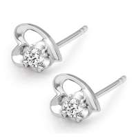 爱卡18K钻石耳钉-蜜语聆听