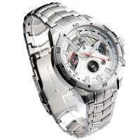 卡斯曼魅力三眼计时男表防水表极速系列8201白色