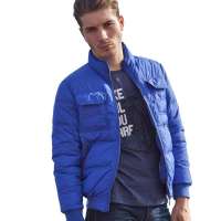 LESMART莱斯玛特男士拉链夹克棉服MDME1223(蓝色/L)