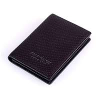 七匹狼Septwolves男士竖款商务名片夹/卡包啡色3A10331