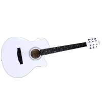 马帮(CARAVAN)40寸民谣吉他HS-4010全椴木 玫瑰木指板 半封闭准 白色