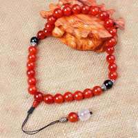 晶心依恋 天然红玛瑙车饰12mm