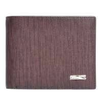 CROCODILE(鳄鱼恤)新款 平纹皮 双撞色表面 票夹钱包横款 男式 15211007 啡色