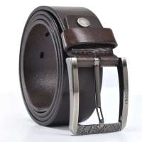 CROCODILE(鳄鱼恤) 大气纹理树膏皮 首款人性化扭扣式 腰带 男士 13211021