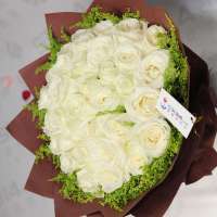 春舞枝 鲜花 情有独钟 33枝雪山白玫瑰