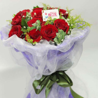 春舞枝 鲜花 真心的爱 11枝卡罗拉红玫瑰