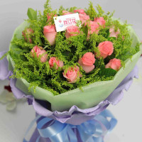 春舞枝 鲜花 最爱的是你 19枝粉玫瑰