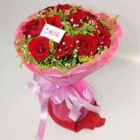 春舞枝 鲜花七夕之恋 9枝卡罗拉红玫瑰