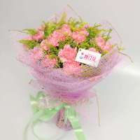 春舞枝 鲜花母爱似水 19枝粉康乃馨