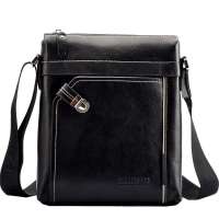 ZEFER 男士单肩包 时尚休闲单肩斜挎包 男包AZ083-03黑色