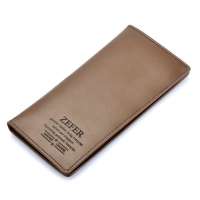 ZEFER 长款两折钱包 欧美时尚大钞夹 男士钱包EZ030-27卡其色