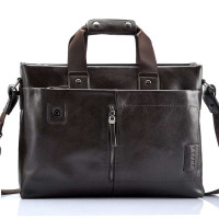 ZEFER 商务男士手提包 经典横款手提斜挎包 男包 AZ080-15棕色