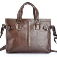 ZEFER 休闲时尚男包 男式手提单肩包斜挎包 AZ071-19黄棕色