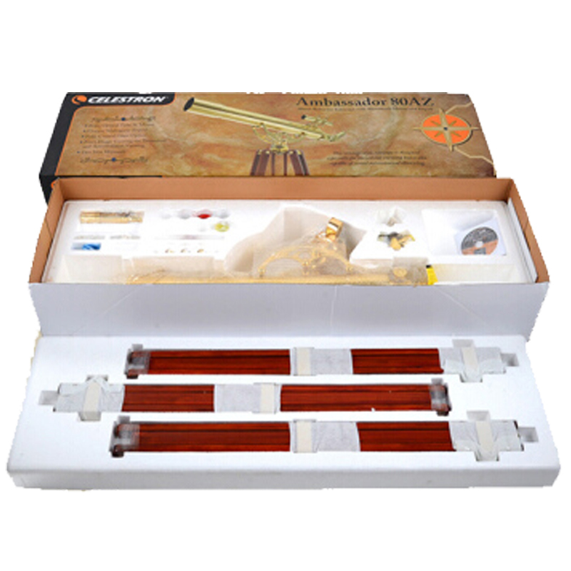 星特朗天文望远镜 Ambassador 80 AZ Brass 观星天文望远镜 黄铜款 高端馈赠礼品 欧式家具搭配协