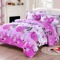 博洋宝贝印花床单四件套-玫瑰情缘150cm