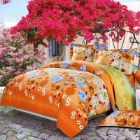 博洋家纺磨毛保暖床单四件套-花儿朵朵150cm
