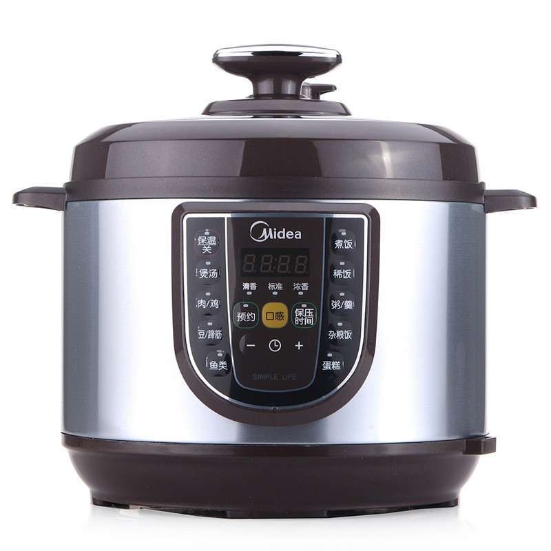 美的(Midea)W12PCS505E一锅双胆智能预约微电脑式5L电压力锅 棕色