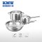 KMW晶工锅具三件套 KMW-E-GJ080 德国锅具品牌品质 304钢 少油烟防焦糊 炒锅汤锅奶锅 超值套装