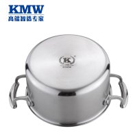 KMW晶致复合钢汤锅 不锈钢迷你不粘锅无烟无涂层电磁炉通用20cm
