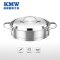 KMW 晶工复底煎锅 KMW-E-GJ053 德国锅具品牌品质304钢 不粘双耳煎锅 24cm 加厚复合底 电磁炉通用