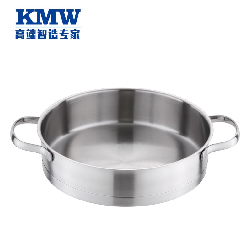 KMW 晶工复底煎锅 KMW-E-GJ053 德国锅具品牌品质304钢 不粘双耳煎锅 24cm 加厚复合底 电磁炉通用