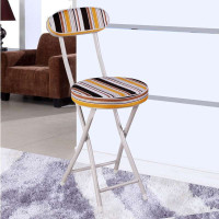空间大师靠背折叠圆椅(黄色条纹2入套装)DPY080-YW