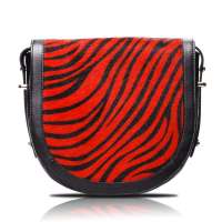 NAWO那沃宠爱斑马纹毛毛牛皮可爱斜挎包女包M12431