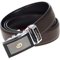红豆沉稳洒脱黑色男士牛皮自动扣腰带HD-H06啡