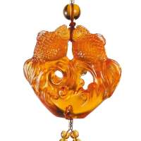 阿梵尼 TP-KSLL006古法琉璃挂件(车 宅 包等) 年年有余 年年有余 琥珀色