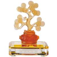阿梵尼 TP-KSLL032古法琉璃摆件 招财树 琥珀色