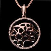 法国IDee豹毛衣链子 长项链 玫瑰金订制 宫廷奢华饰品 创意礼品女生