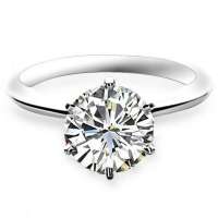 梦克拉 18K钻石戒指传奇经典皇冠钻戒-缘美  50分 I-J