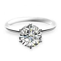 梦克拉 18K钻石戒指传奇经典皇冠钻戒-缘美  30分 K-L