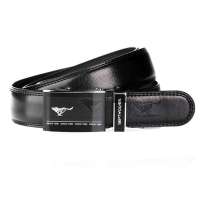 SEPTWOLVES/七匹狼男士自动扣牛皮皮带/腰带7A1100880黑色