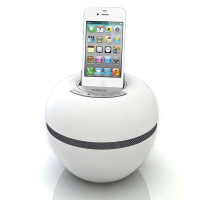 声缪斯水晶球iPhone iPod Apple苹果专用音箱音响扬声器基座B1白色