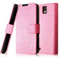 艾美克(IMAK) 华为 U9500 Ascend D1 纤薄皮套(蛇纹)薄至极点  (粉红色)