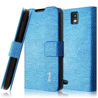 艾美克(IMAK) 华为 U9500 Ascend D1 纤薄皮套(蛇纹)薄至极点  (宝石蓝)