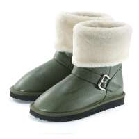 VANCL凡客诚品 时尚翻绒6寸雪地靴30615橄榄绿36