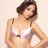VANCL凡客诚品  女士纯色缎面超聚拢文胸35037粉色D80