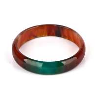 御灵珠宝 天然水晶 神奇七彩玛瑙玉髓手镯 绚丽之美 03032600013