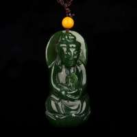 御灵珠宝 和田玉 碧玉莲卧观音 有求必应 0102010400001