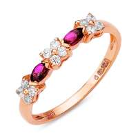 卓思华 S925银镶天然石榴石女戒/戒指/指环#11-Y5921R