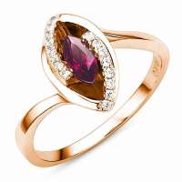 卓思华 S925银镶石榴石女戒/戒指/指环#11-Y13662R