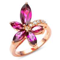 卓思华 S925银镶2.8克拉石榴石女戒/戒指/指环#12-Y14422R