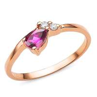 卓思华 S925银镶石榴石女戒/戒指/指环#12-Y5067R