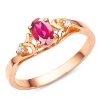 卓思华 S925银镶石榴石女戒/戒指/指环#10-Y6164R