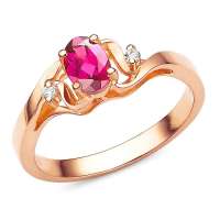 卓思华 S925银镶石榴石女戒/戒指/指环#13-Y6165R