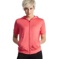 VANCL凡客诚品  女士缤纷春日速干连帽短袖夹克9650热情粉色S